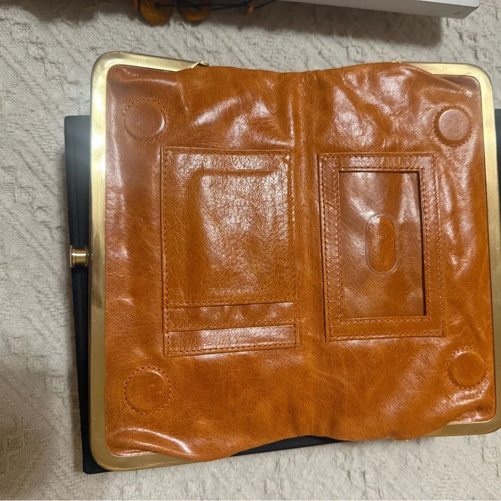 Tasche Burnt Orange Leather Clutch